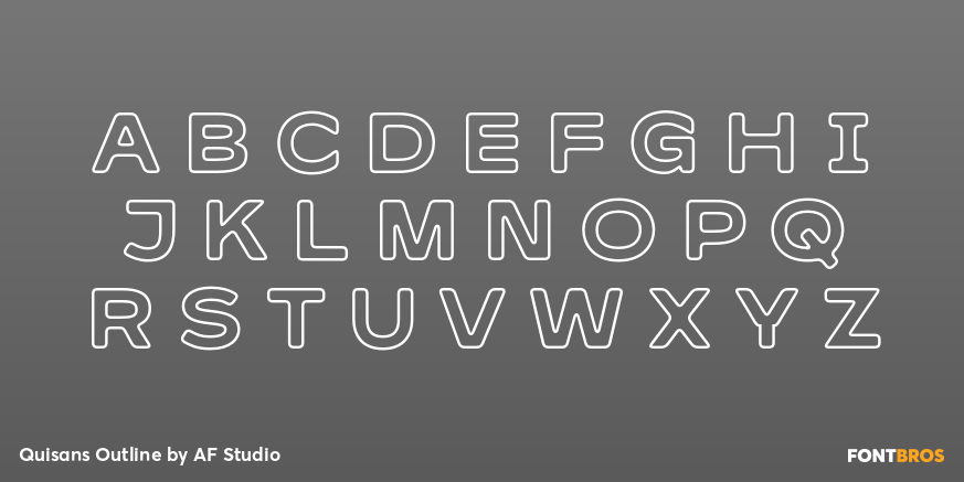 Quisans Outline Font Poster #3