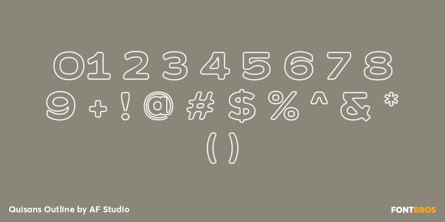 Quisans Outline Font Poster #4