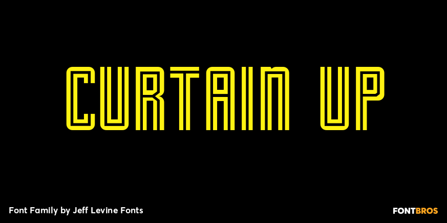 Curtain Up Font Poster