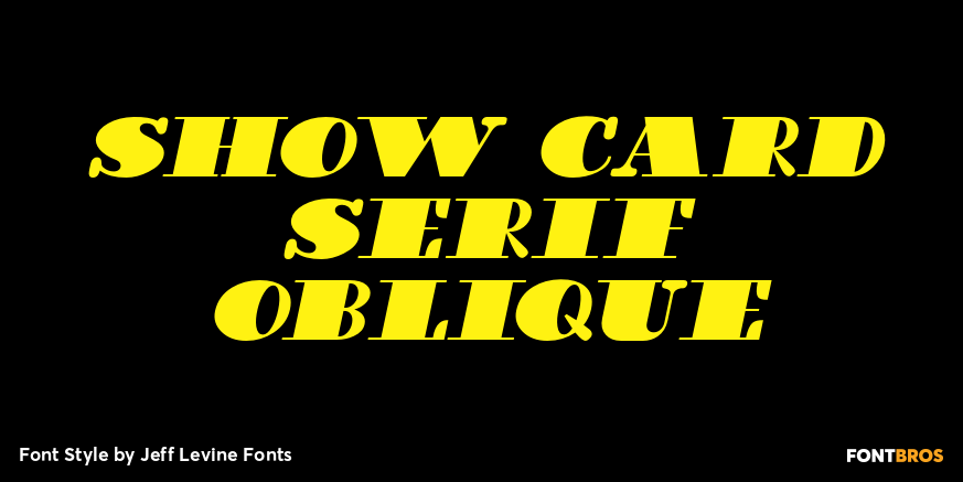 Show Card Serif Oblique Poster
