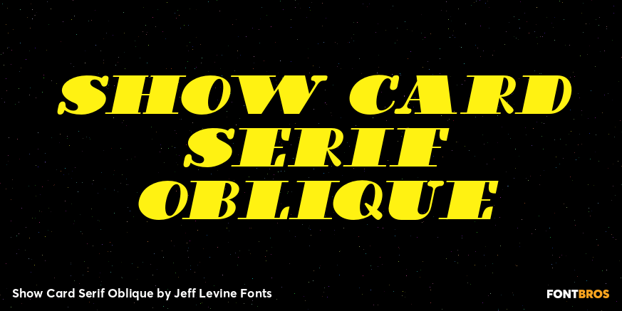Show Card Serif Oblique Poster