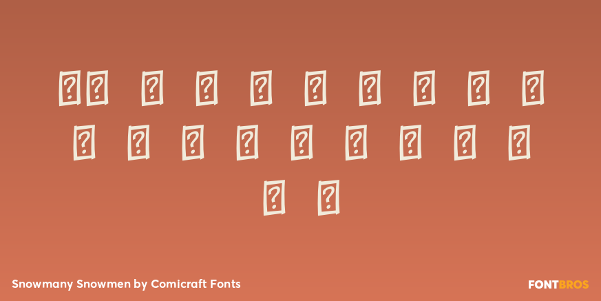 Snowmany Snowmen Font Poster #1