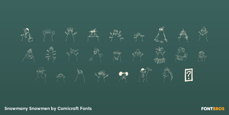 Snowmany Snowmen Font Poster #2