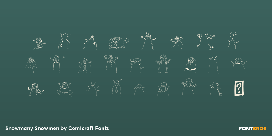 Snowmany Snowmen Font Poster #3