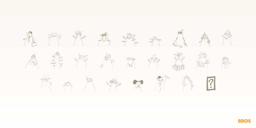 Snowmany Snowmen Font Poster #1
