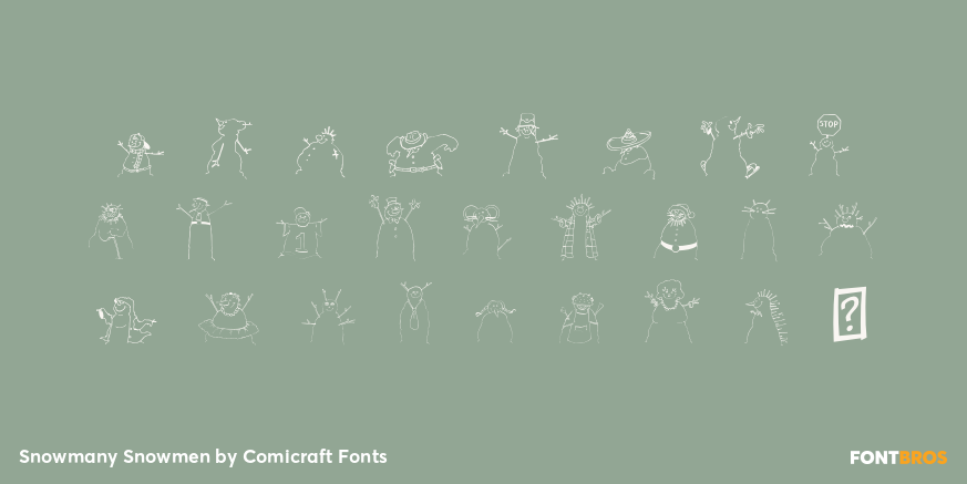 Snowmany Snowmen Font Poster #1