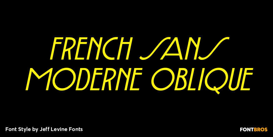 French Sans Moderne Oblique Poster