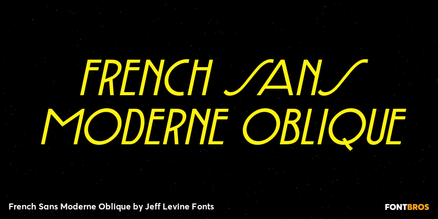 French Sans Moderne Oblique Poster