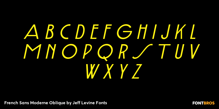 French Sans Moderne Oblique Font Poster #3