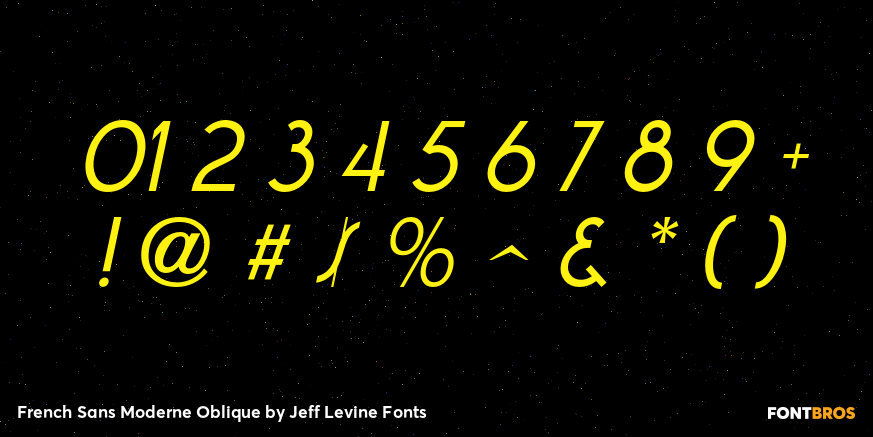French Sans Moderne Oblique Font Poster #4