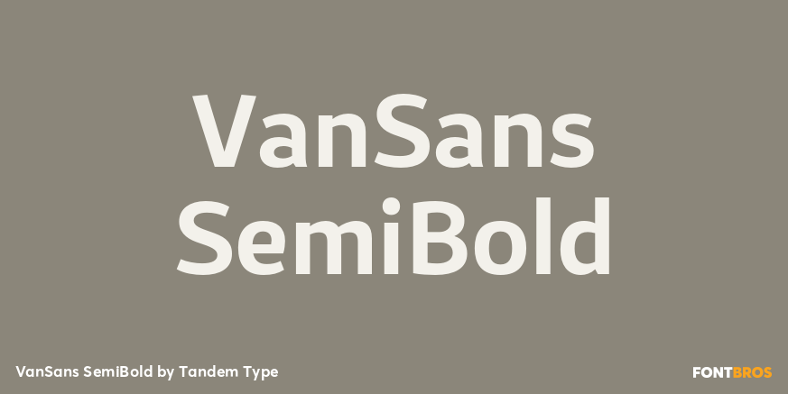 VanSans SemiBold Font Poster