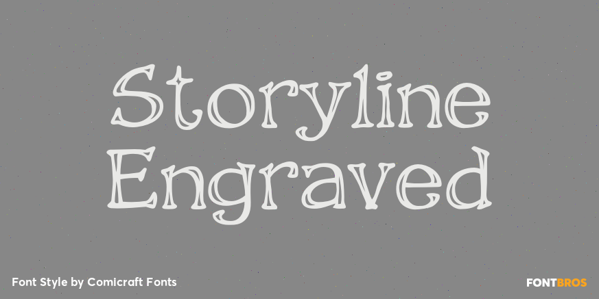 Storyline Engraved Font Poster #1
