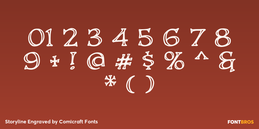 Storyline Engraved Font Poster #4