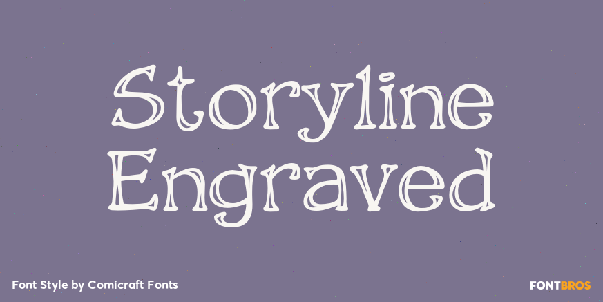 Storyline Engraved Font Poster #1