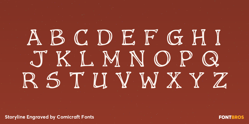 Storyline Engraved Font Poster #2