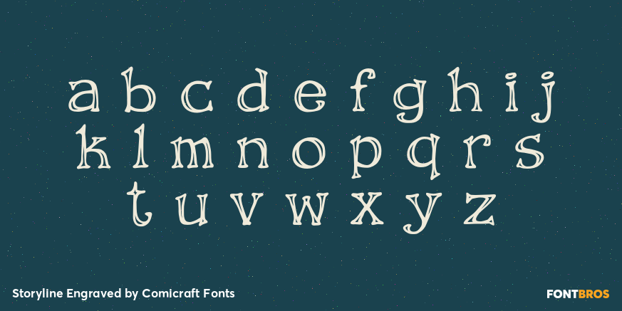 Storyline Engraved Font Poster #3