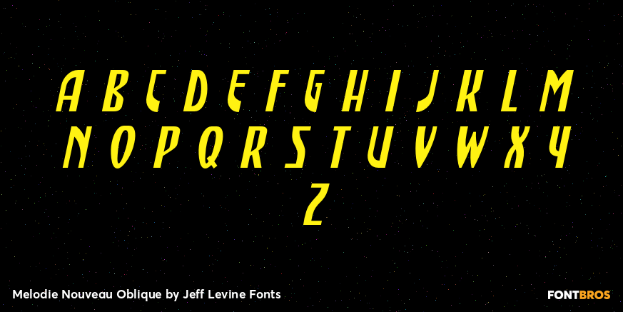 Melodie Nouveau Oblique Font Poster #2