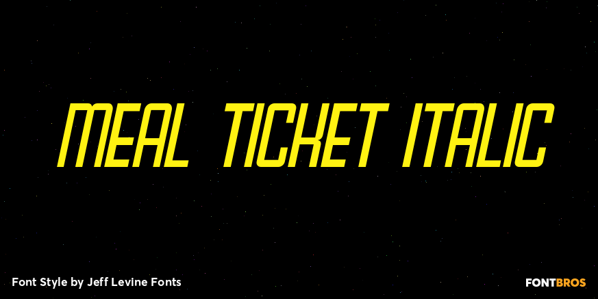 Meal Ticket Italic Regular Poster