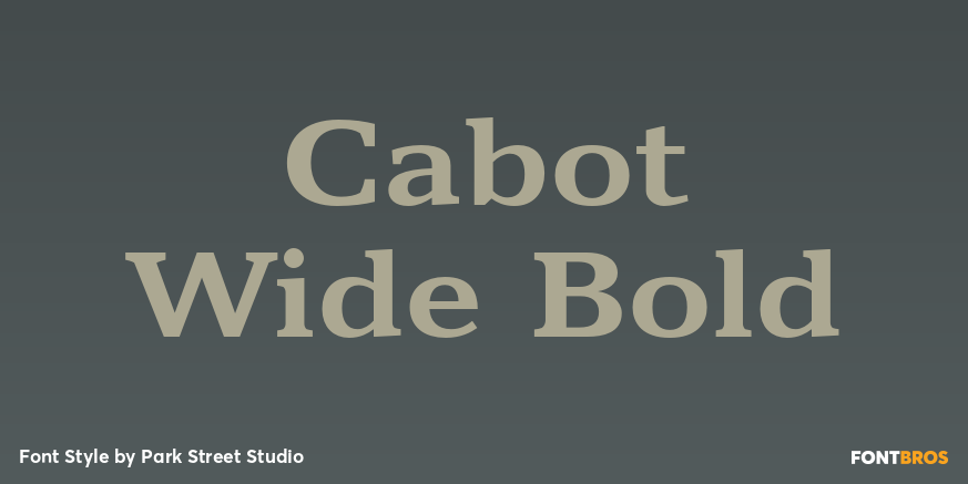 Cabot Wide Bold Font Poster #1