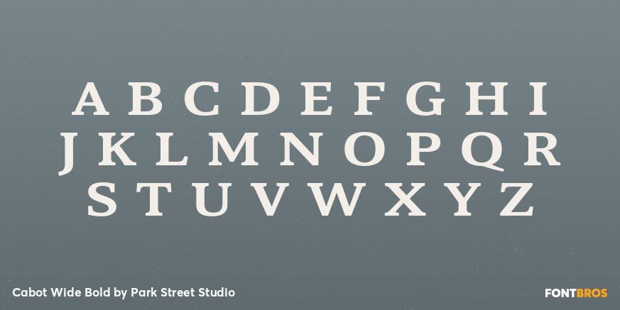 Cabot Wide Bold Font Poster #1