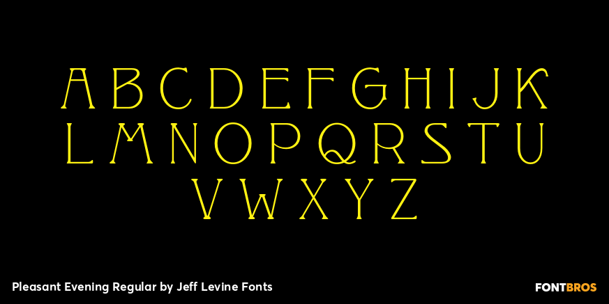 Pleasant Evening Regular Font Poster #2
