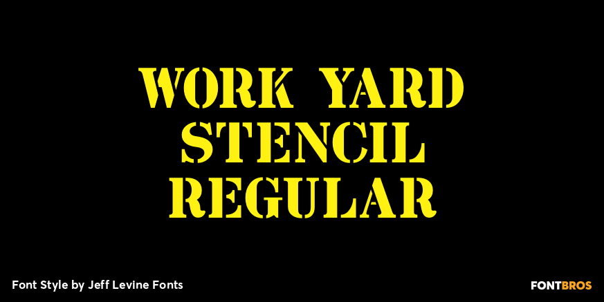 Work Yard Stencil Regular Poster