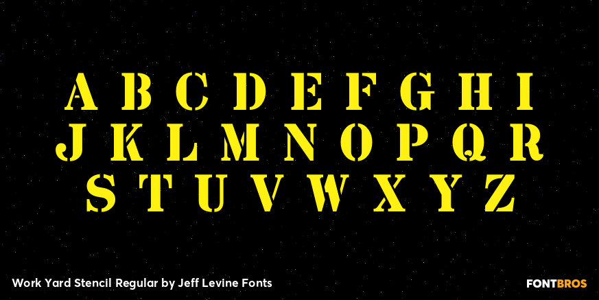 Work Yard Stencil Regular Font Poster #2