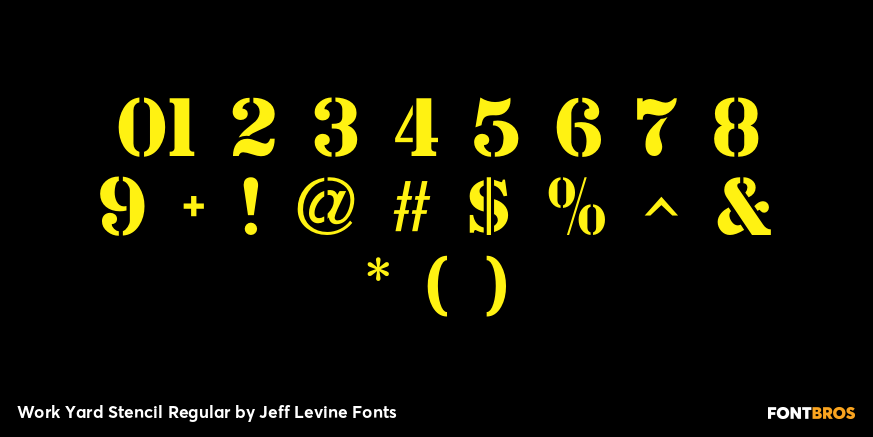 Work Yard Stencil Regular Font Poster #4