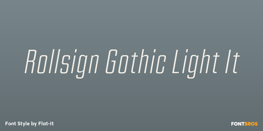 Rollsign Gothic Light It Poster