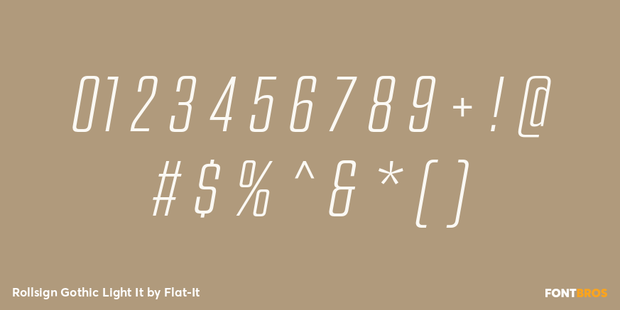 Rollsign Gothic Light It Font Poster #4