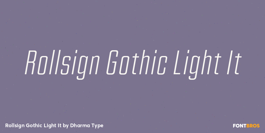 Rollsign Gothic Light It Poster