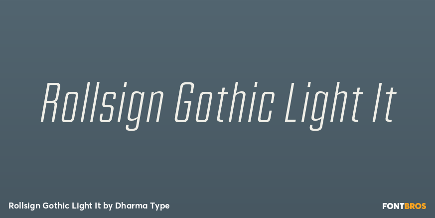 Rollsign Gothic Light It Poster