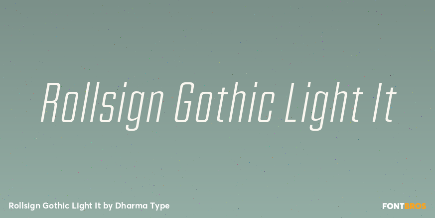 Rollsign Gothic Light It Poster