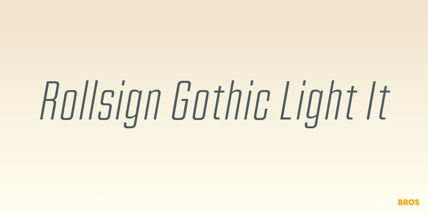 Rollsign Gothic Light It Poster