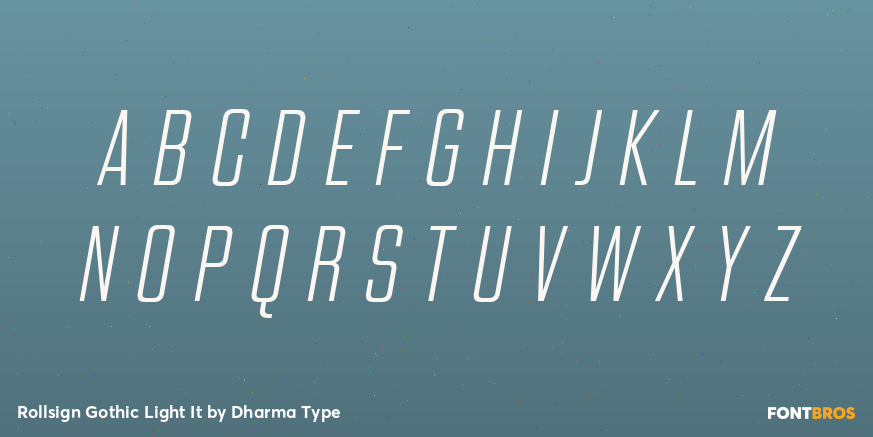 Rollsign Gothic Light It Font Poster #2