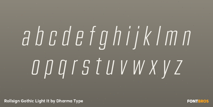 Rollsign Gothic Light It Font Poster #3
