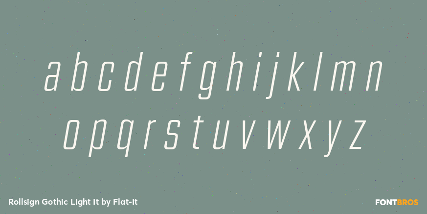 Rollsign Gothic Light It Font Poster #3