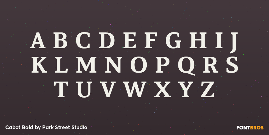Cabot Bold Font Poster #2