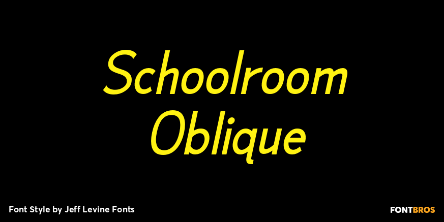 Schoolroom Oblique Font Poster #1
