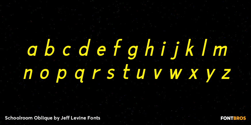 Schoolroom Oblique Font Poster #3