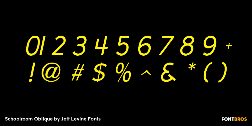 Schoolroom Oblique Font Poster #4