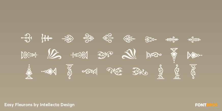Easy Fleurons Font Poster #3