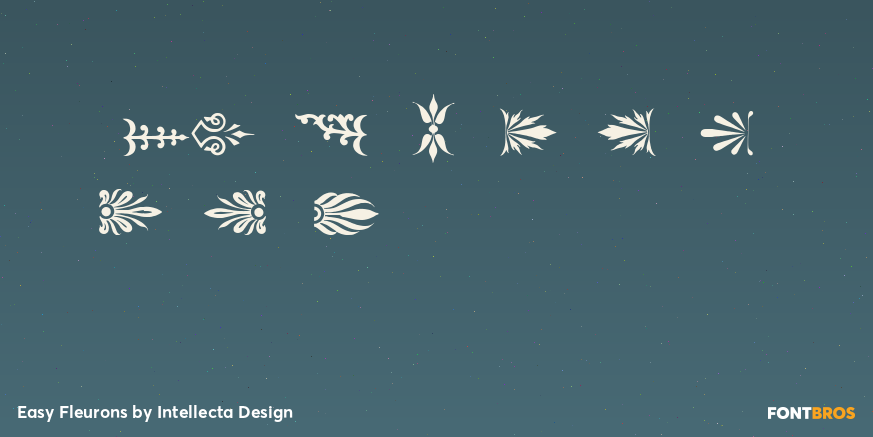 Easy Fleurons Font Poster #4