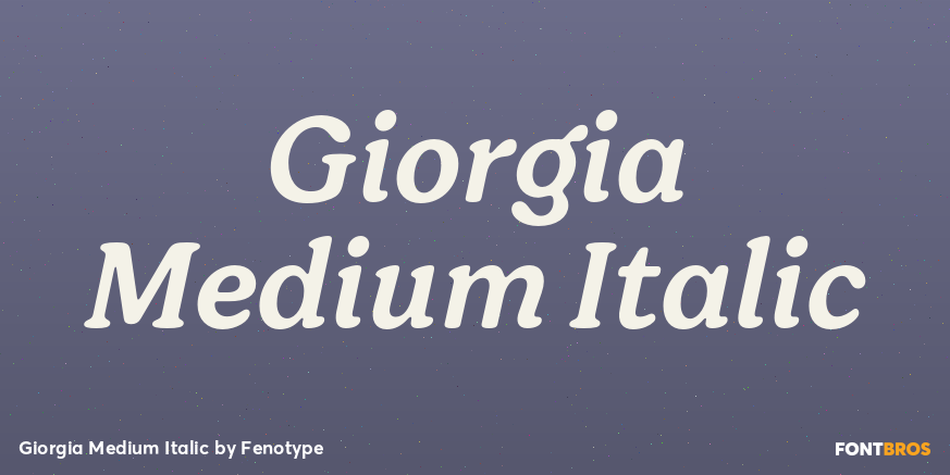 Giorgia Medium Italic Poster