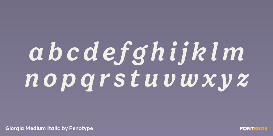 Giorgia Medium Italic Font Poster #3