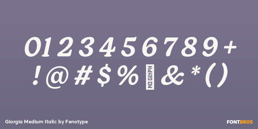 Giorgia Medium Italic Font Poster #4