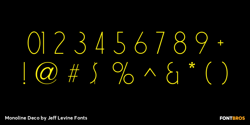 Monoline Deco Font Poster #4