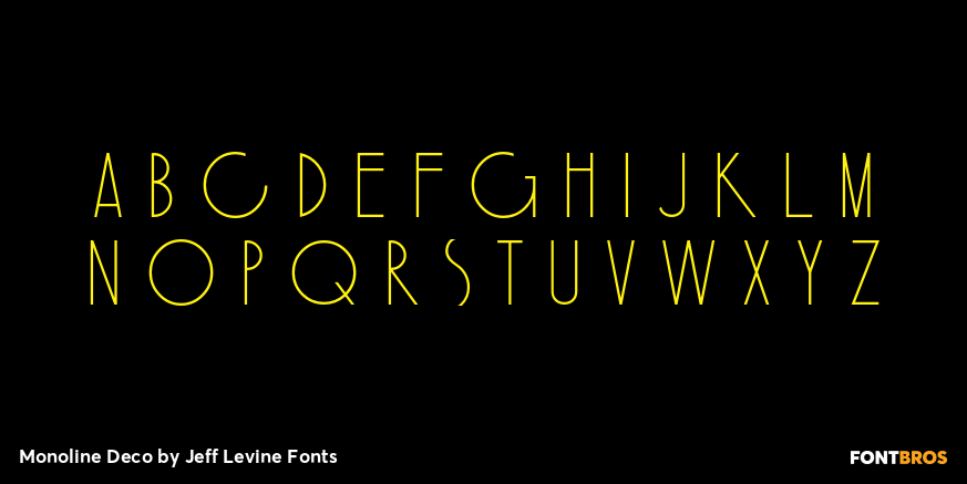 Monoline Deco Font Poster #2