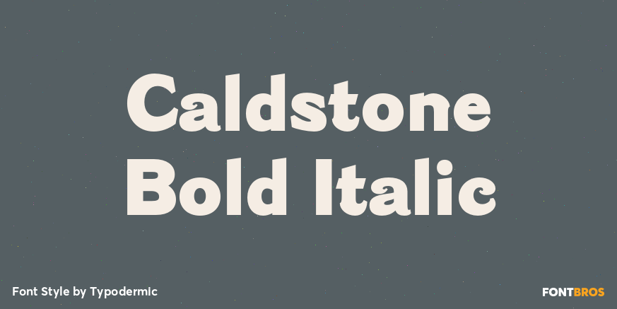 Caldstone Bold Italic Poster