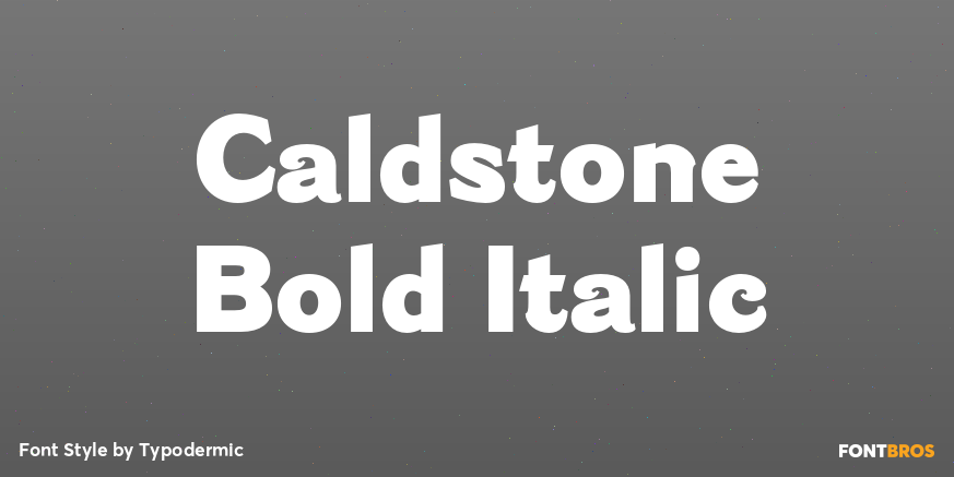 Caldstone Bold Italic Poster